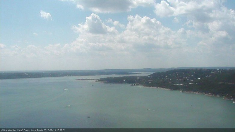 Lake Travis webcam, July 16, 2017 3:05 PM CT