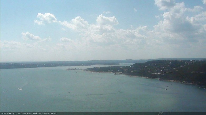 Lake Travis webcam, July 16, 2017 3:20 PM CT