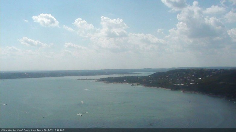 Lake Travis webcam, July 16, 2017 3:25 PM CT
