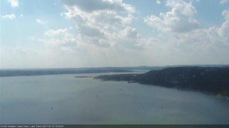 Lake Travis webcam, July 16, 2017 3:50 PM CT