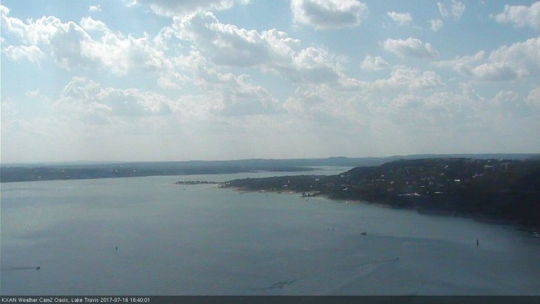 Lake Travis webcam, July 16, 2017 4:00 PM CT