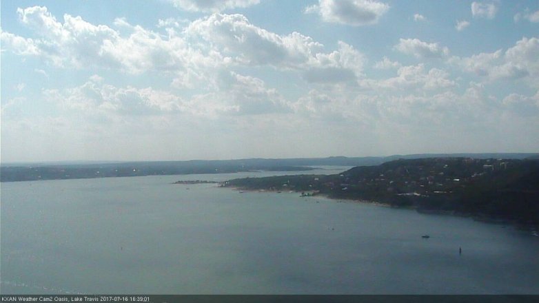 Lake Travis webcam, July 16, 2017 4:10 PM CT