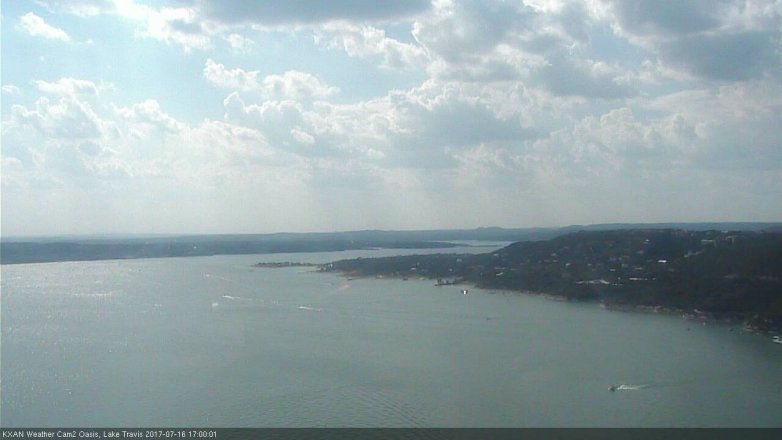 Lake Travis webcam, July 16, 2017 4:15 PM CT