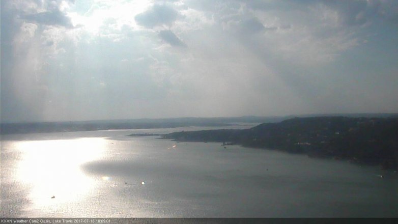 Lake Travis webcam, July 16, 2017 5:20 PM CT