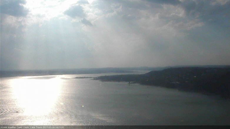 Lake Travis webcam, July 16, 2017 5:30 PM CT