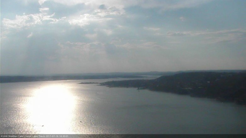 Lake Travis webcam, July 16, 2017 5:40 PM CT
