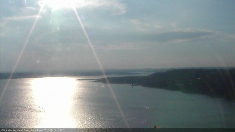 Lake Travis webcam, July 16, 2017 5:45 PM CT