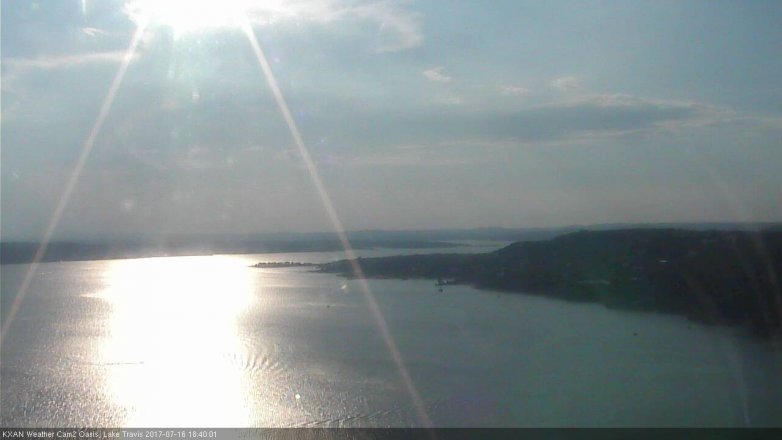 Lake Travis webcam, July 16, 2017 5:55 PM CT