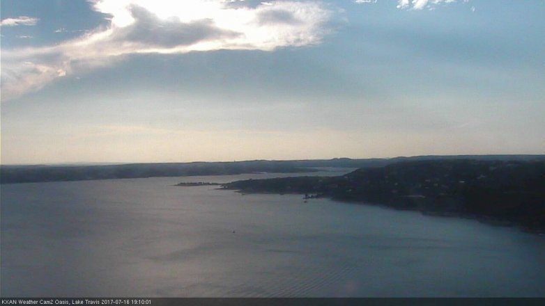 Lake Travis webcam, July 16, 2017 6:20 PM CT