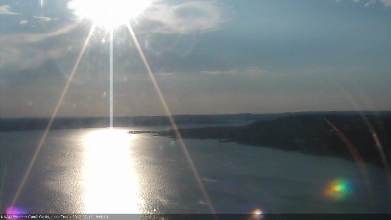 Lake Travis webcam, July 16, 2017 6:25 PM CT