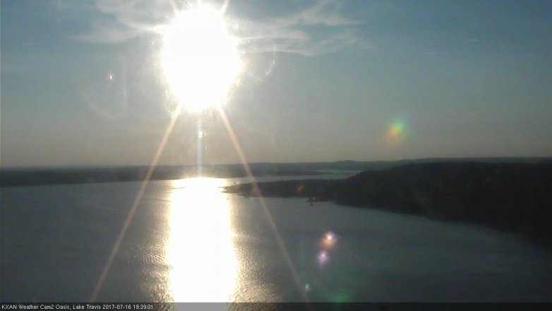 Lake Travis webcam, July 16, 2017 7:00 PM CT