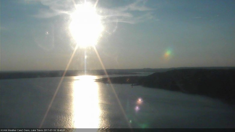 Lake Travis webcam, July 16, 2017 7:10 PM CT