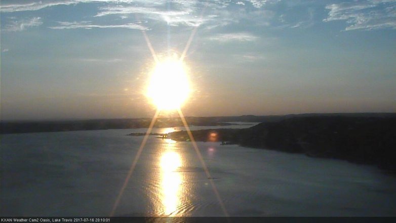 Lake Travis webcam, July 16, 2017 7:20 PM CT