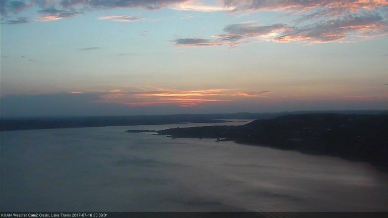 Lake Travis webcam, July 16, 2017 7:45 PM CT