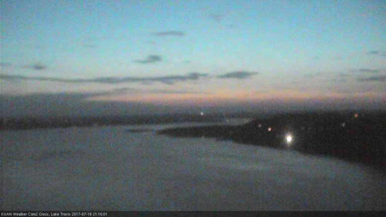 Lake Travis webcam, July 16, 2017 8:35 PM CT