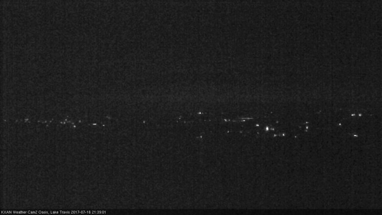 Lake Travis webcam, July 16, 2017 9:10 PM CT