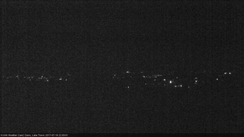 Lake Travis webcam, July 16, 2017 9:25 PM CT