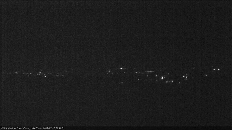 Lake Travis webcam, July 16, 2017 9:40 PM CT