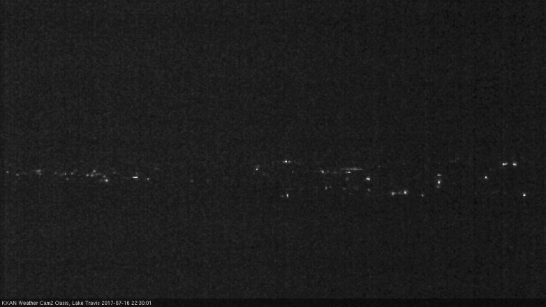 Lake Travis webcam, July 16, 2017 10:00 PM CT