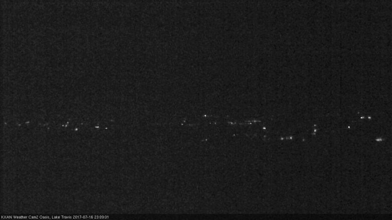 Lake Travis webcam, July 16, 2017 10:30 PM CT
