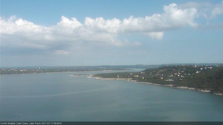 Lake Travis webcam, July 17, 2017 9:00 AM CT