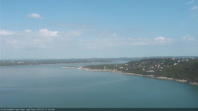 Lake Travis webcam, July 17, 2017 9:40 AM CT