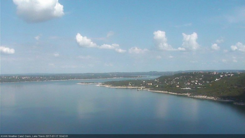 Lake Travis webcam, July 17, 2017 9:55 AM CT