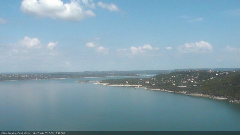 Lake Travis webcam, July 17, 2017 10:00 AM CT