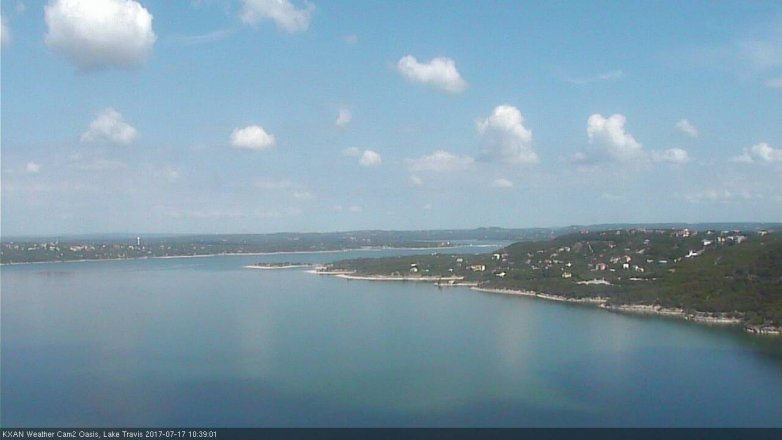 Lake Travis webcam, July 17, 2017 10:05 AM CT