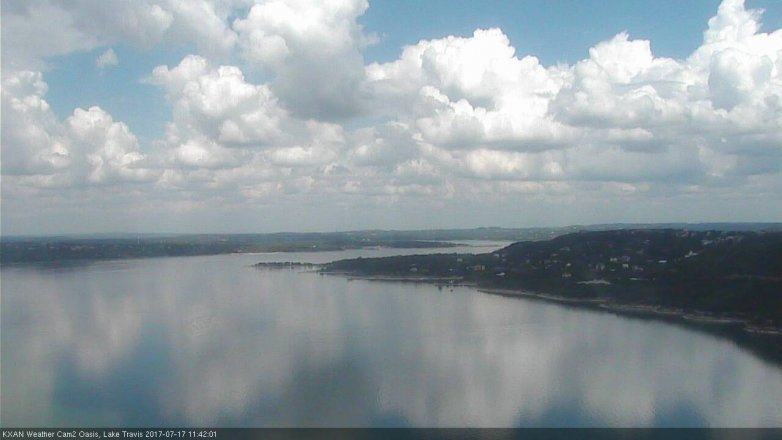 Lake Travis webcam, July 17, 2017 10:55 AM CT
