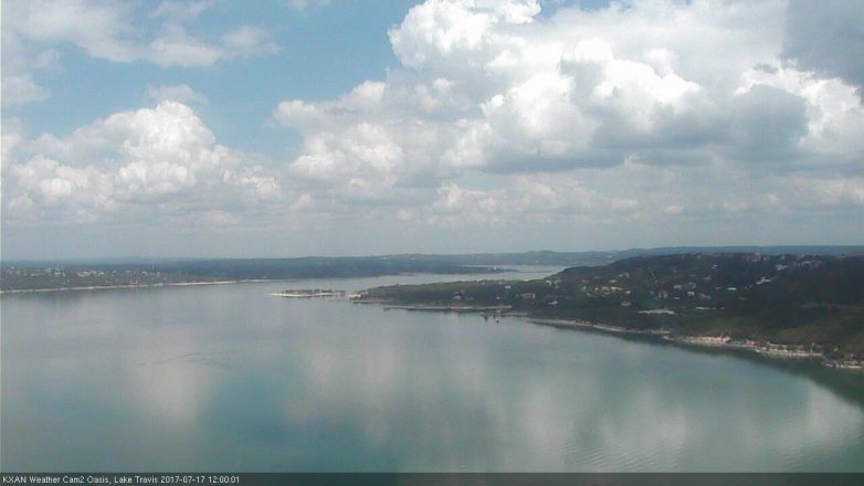 Lake Travis webcam, July 17, 2017 11:05 AM CT