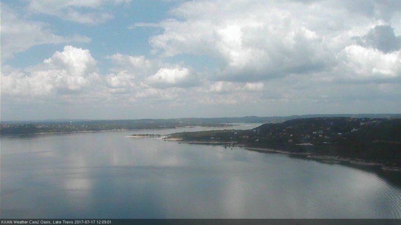 Lake Travis webcam, July 17, 2017 11:40 AM CT