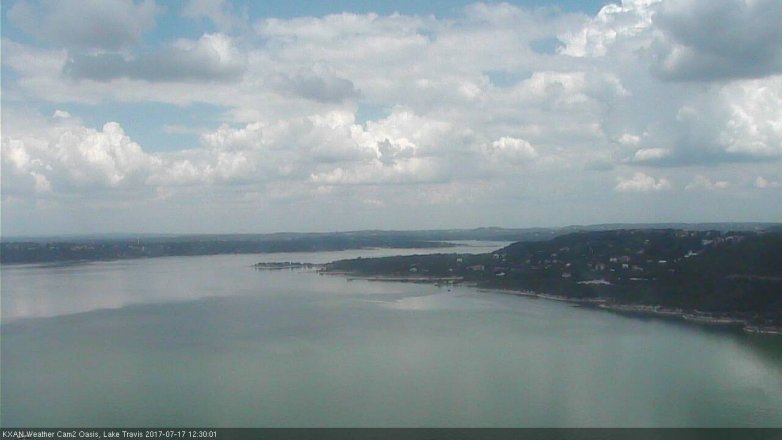 Lake Travis webcam, July 17, 2017 11:55 AM CT