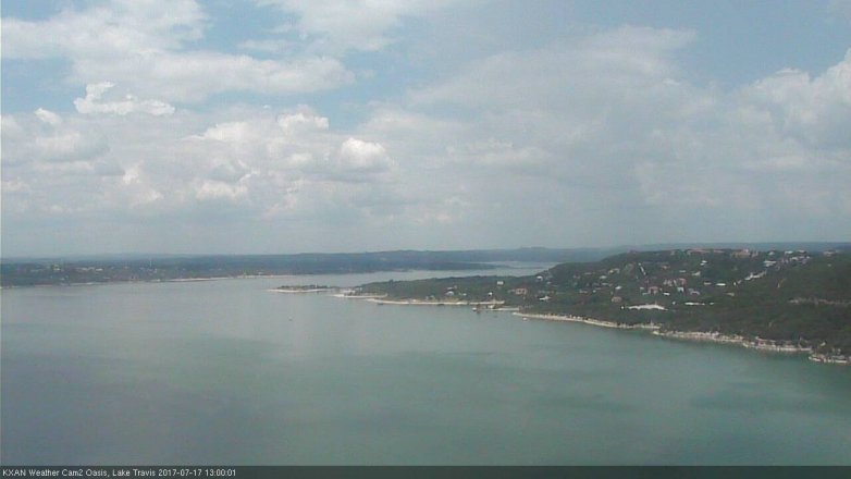 Lake Travis webcam, July 17, 2017 12:10 PM CT