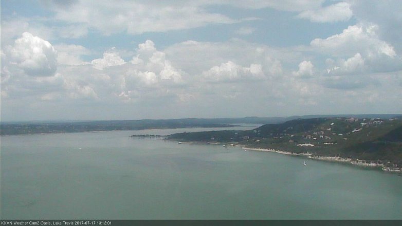 Lake Travis webcam, July 17, 2017 12:25 PM CT