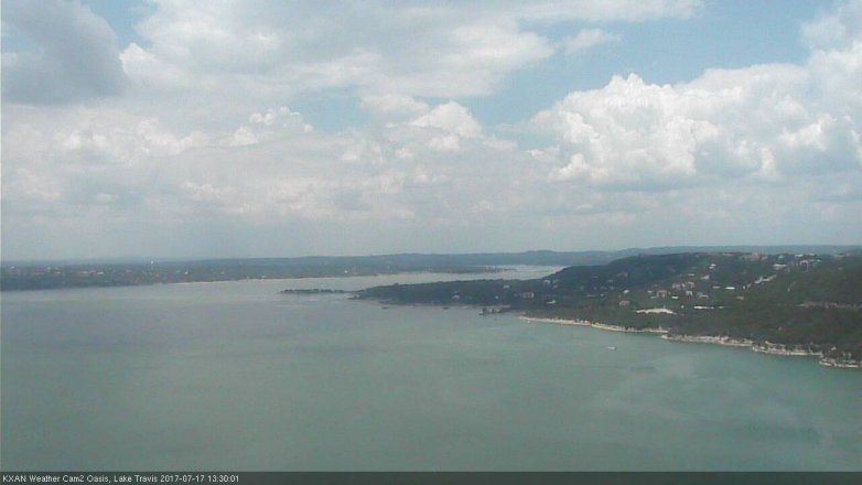 Lake Travis webcam, July 17, 2017 12:40 PM CT