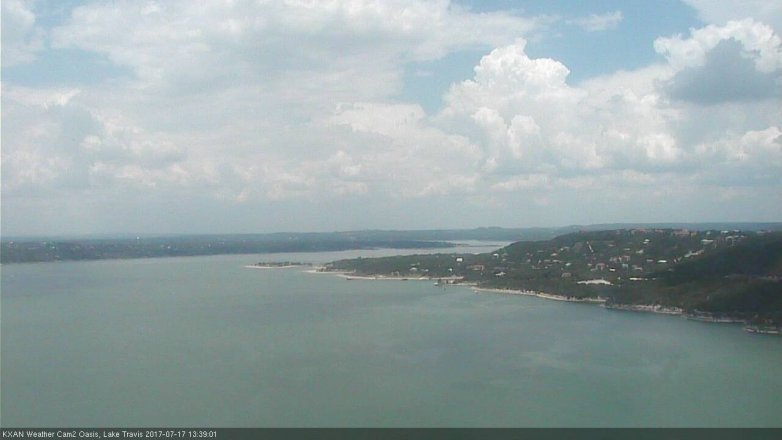 Lake Travis webcam, July 17, 2017 12:50 PM CT