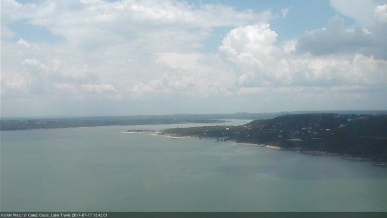 Lake Travis webcam, July 17, 2017 1:00 PM CT