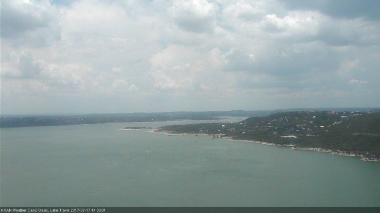 Lake Travis webcam, July 17, 2017 1:10 PM CT