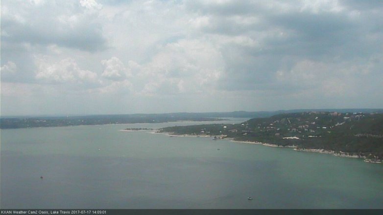 Lake Travis webcam, July 17, 2017 1:25 PM CT