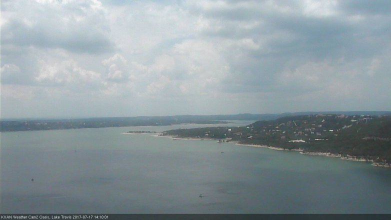 Lake Travis webcam, July 17, 2017 1:30 PM CT