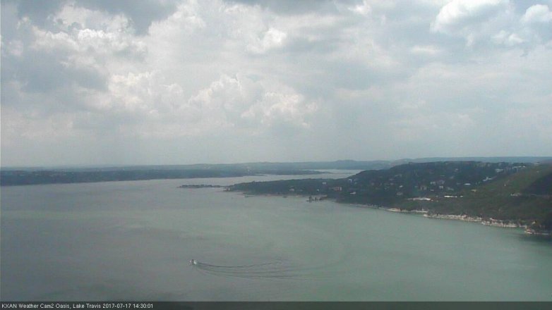 Lake Travis webcam, July 17, 2017 1:35 PM CT