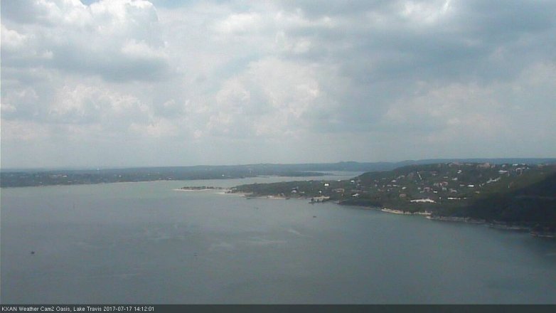 Lake Travis webcam, July 17, 2017 1:40 PM CT
