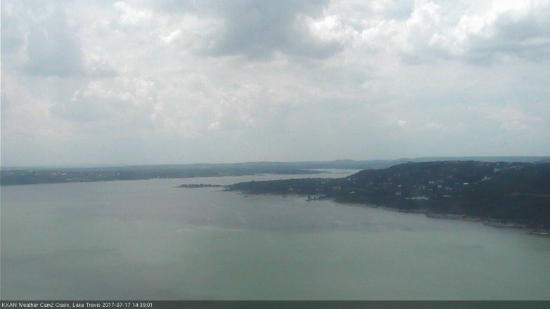 Lake Travis webcam, July 17, 2017 2:10 PM CT