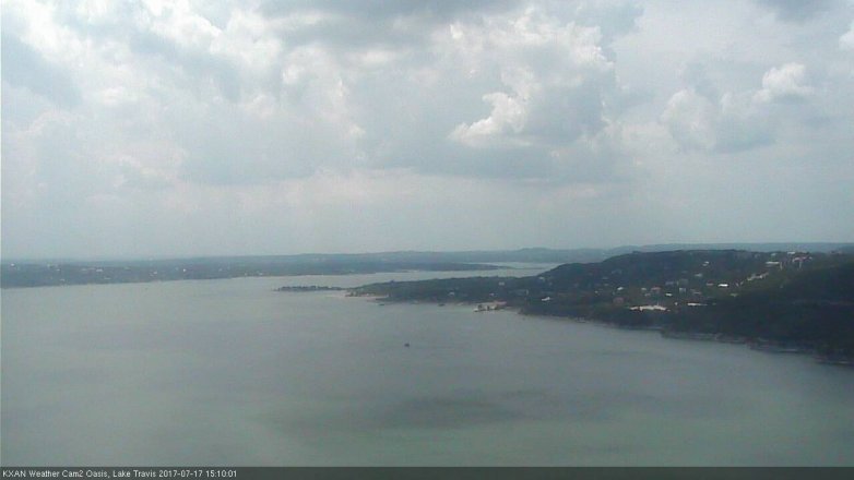 Lake Travis webcam, July 17, 2017 2:20 PM CT