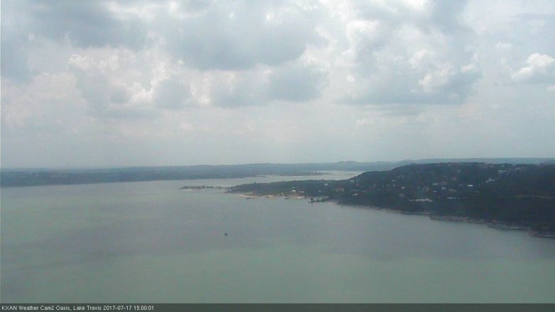 Lake Travis webcam, July 17, 2017 2:30 PM CT
