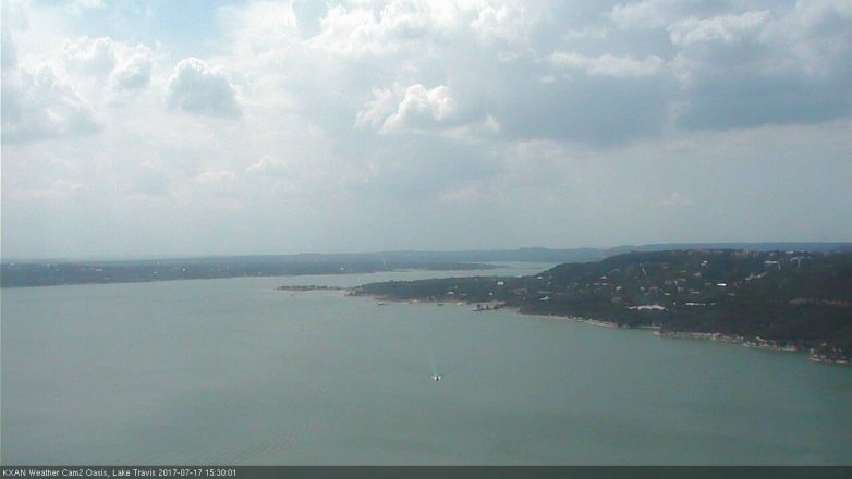 Lake Travis webcam, July 17, 2017 2:50 PM CT