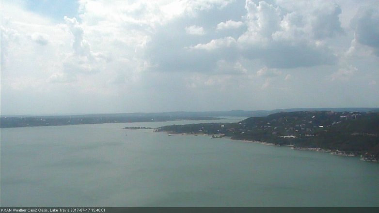 Lake Travis webcam, July 17, 2017 3:00 PM CT