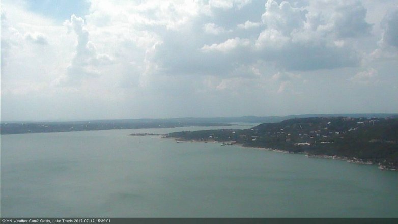 Lake Travis webcam, July 17, 2017 3:05 PM CT