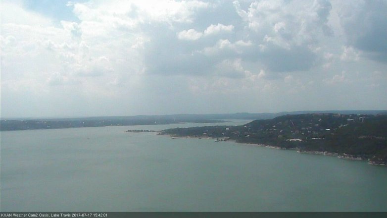 Lake Travis webcam, July 17, 2017 3:10 PM CT